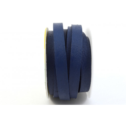 FLAT LEATHER 10X2MM NAVY BLUE